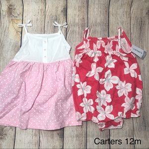 Set of two - carters romper and carters dress